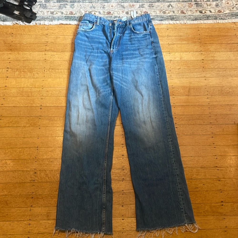 Zara high rise Medium Wash Regular Length Jeans